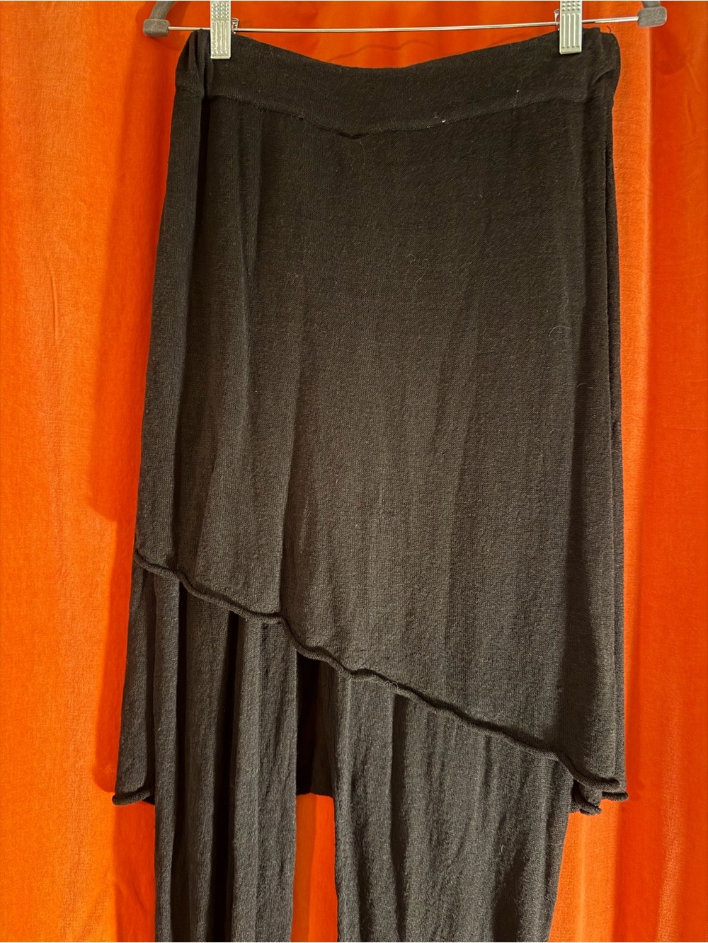 Zara linen paréo Black Asymmetrical Midi Skirt/pant. - Women